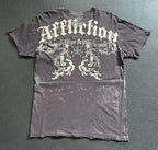 Skull Cross Print Gothic Cotton T-shirt