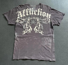 Skull Cross Print Gothic Cotton T-shirt