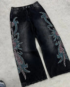 Masonry Gothic Embroidery Baggy Pant