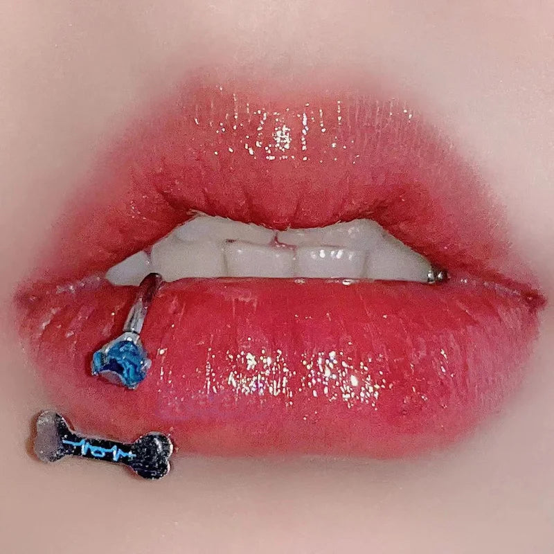 Threaded Bone Snake Lip Stud Main image