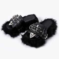 Y2K Gothic Buckle Platform Sandal