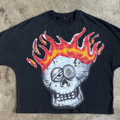 Quirky Pattern Print Cotton T-shirt