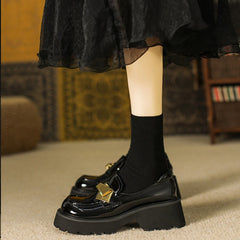 Leather Vintage Platform Loafer Sneaker