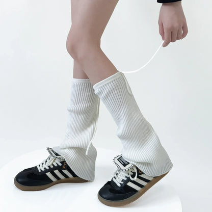 Gothic Knitted Strappy Flared Sock