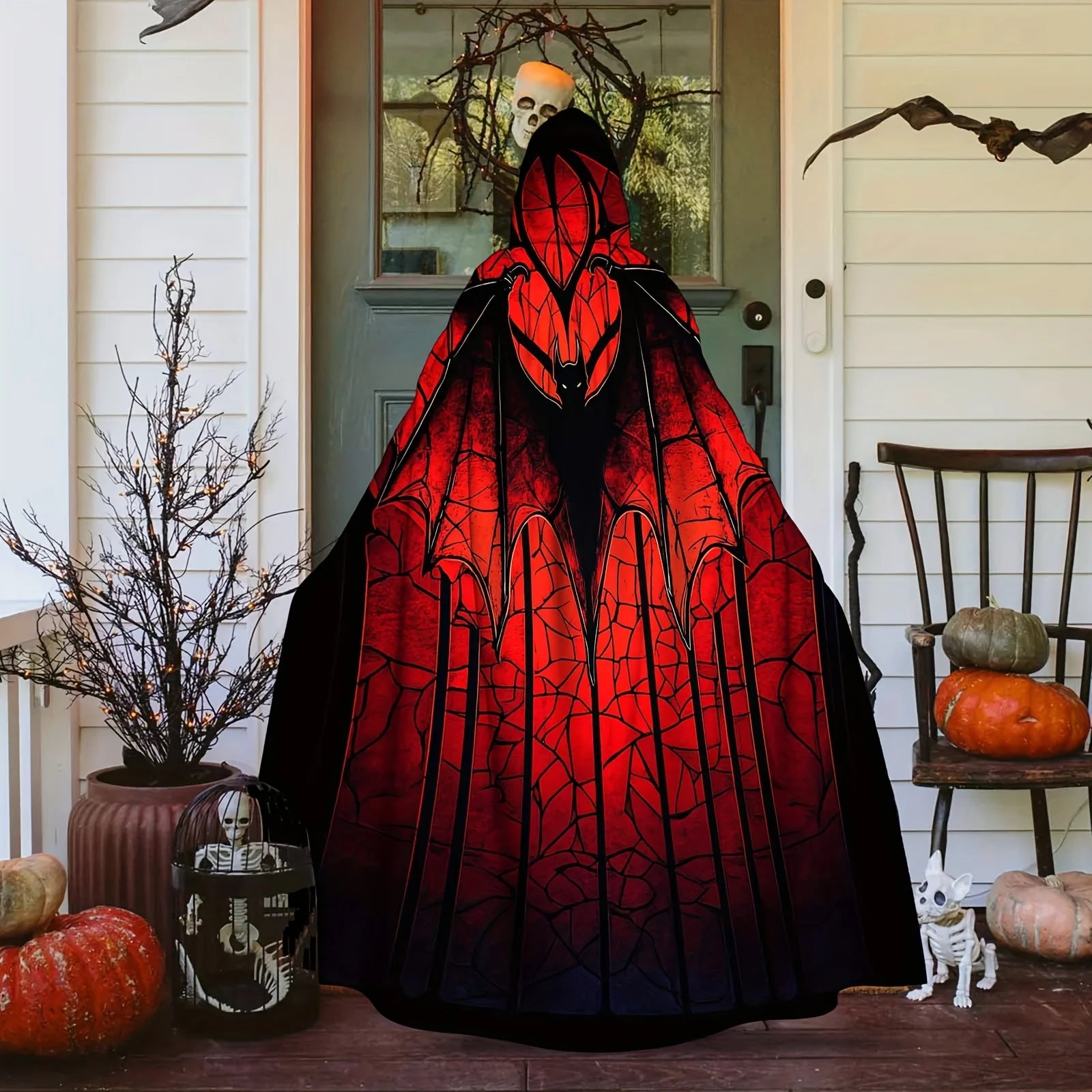 Bat Silhouette Printed Cloak Main image