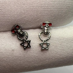 Blue Butterfly Delicate Titanium Steel Lip Stud