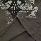 Wing Pattern Gothic Cotton T-shirt