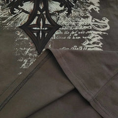 Wing Pattern Gothic Cotton T-shirt