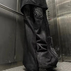Gothic Embroidered Wide Leg Pants