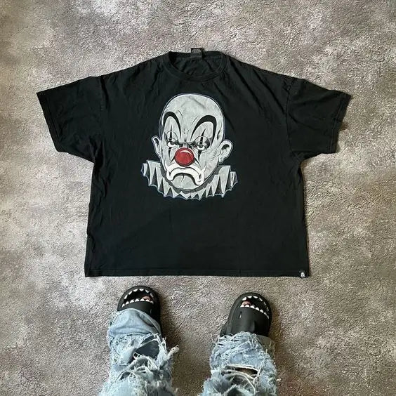 Y2K Retro Graphic Printed Oversized Cotton T-shirt