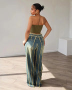 Sexy High Waist Gothic Straight Pant