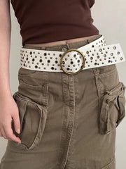 Retro Gothic Rivet Wide Belt