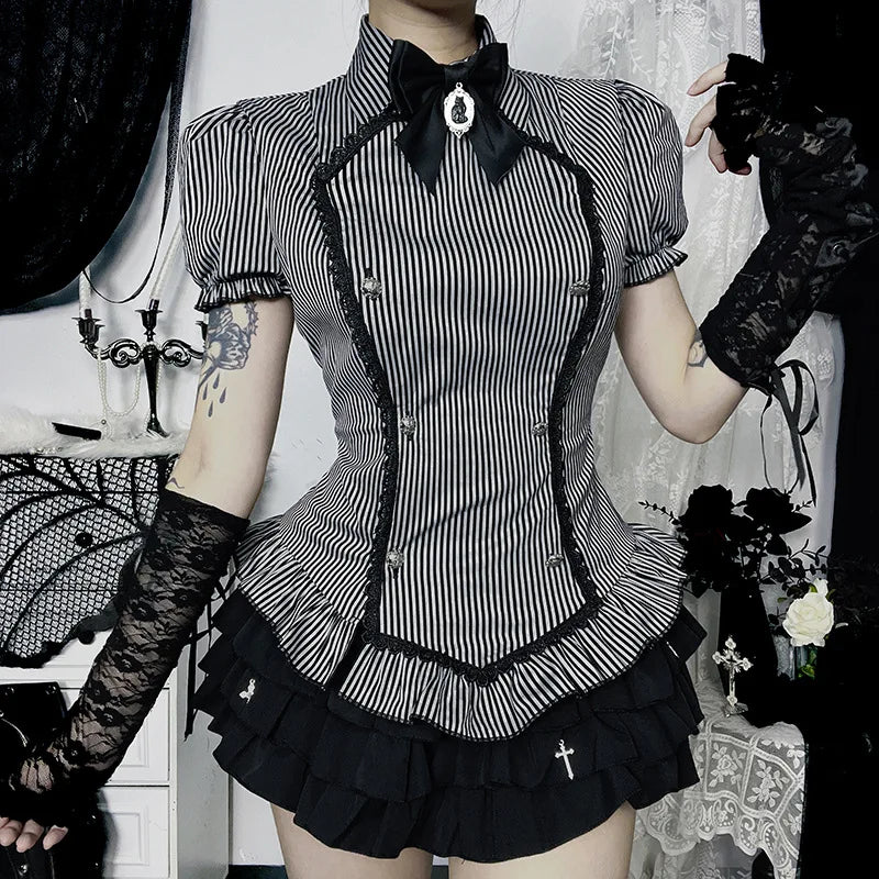 Vintage Gothic Patchwork Blouse Main image