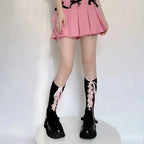 Gothic Lace-up Calf Strap Sock