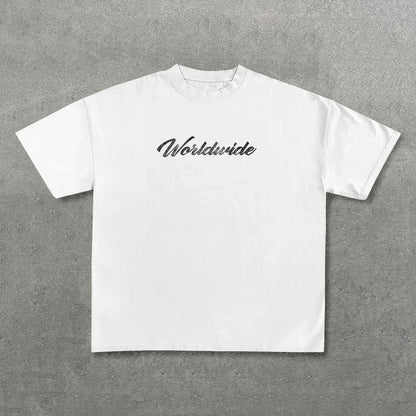 Hip Hop Letter Print Cotton Oversized T-shirt