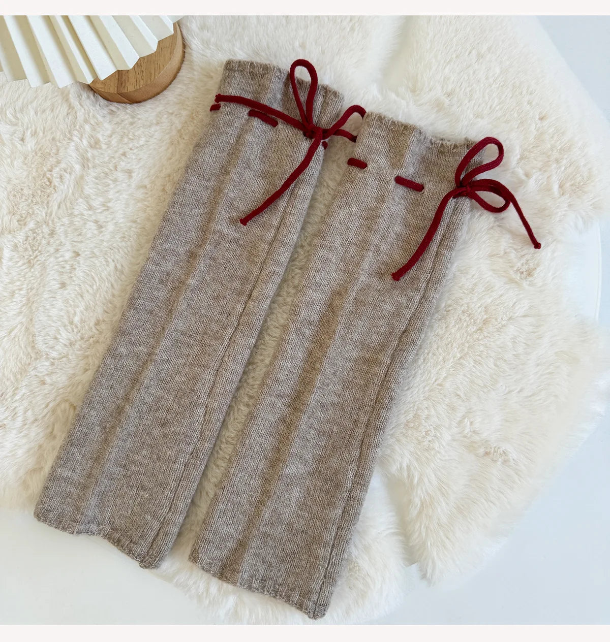 Gothic Bow Vintage Knit Wool Sock