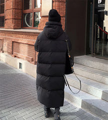 Reversible Long Hooded Parka Coat