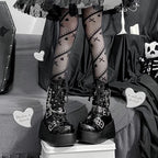 Metal Chain Patent Leather Punk Gothic Ankle Boot
