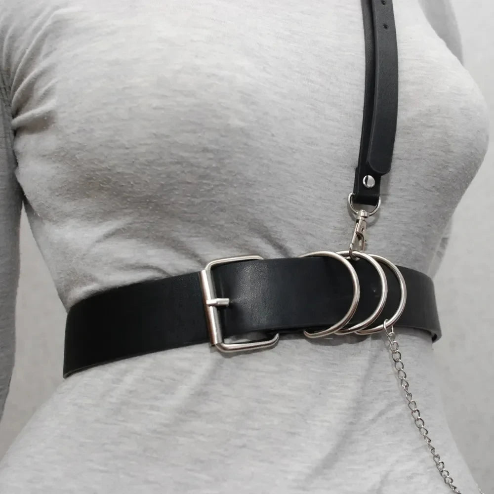Fashion Gothic Leather Waist Belt