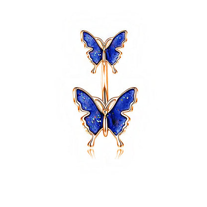 Gothic Butterfly Pendant Belly Ring