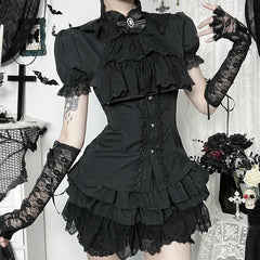 Lace Patchwork Slim Fit Blouse