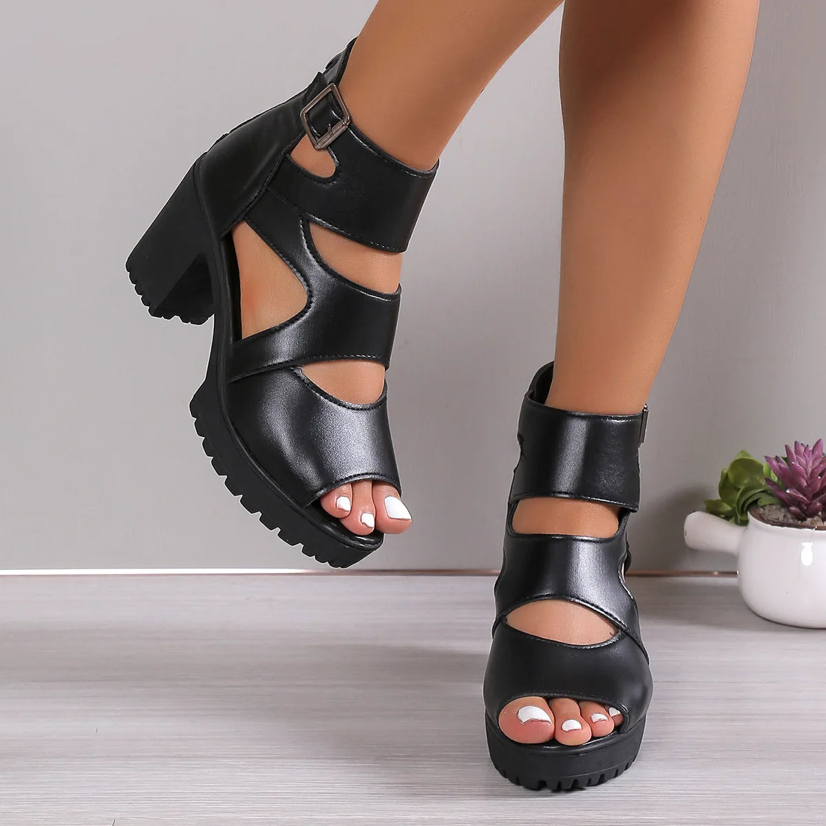 High Heel Gothic Platform Sandal Main image