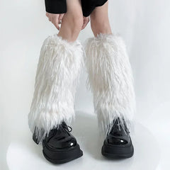 Gothic Imitation Fur Plush Winter Sock