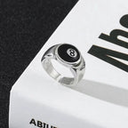 Punk Gothic Billiard Number Adjustable Ring