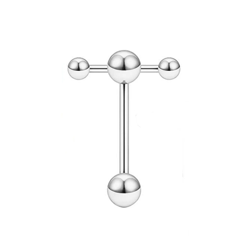 Hollow Ball Hammer Gold Color Tongue Ring