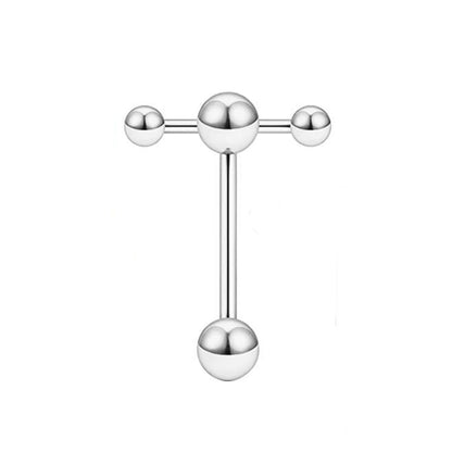 Hollow Ball Hammer Gold Color Tongue Ring