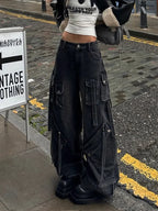 Washed Gothic Black Baggy Pant