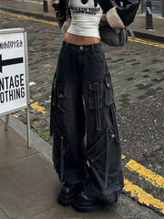 Washed Gothic Black Baggy Pant