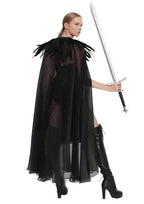 Gothic Feather Collar Cloak
