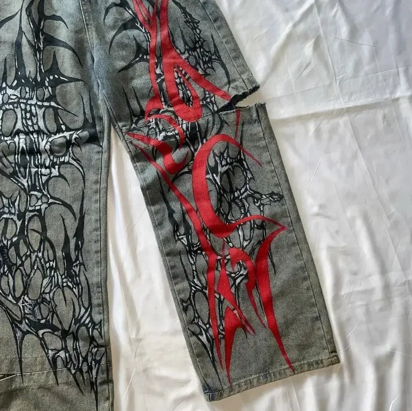 Washed Gothic Vintage Wide Pant