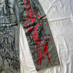 Washed Gothic Vintage Wide Pant