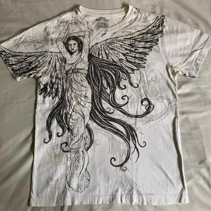 Graphic Print Oversized Cotton T-shirt