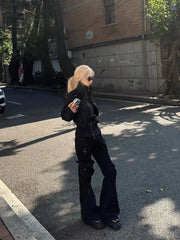 Pure Color Stand Collar Jacket