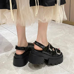 Thick Sole Gothic Buckle Sandal