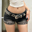 Skinny Fit Harajuku Denim Shorts