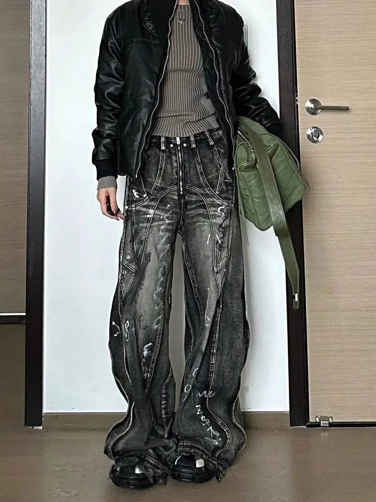 Vintage Graffiti Loose Pants
