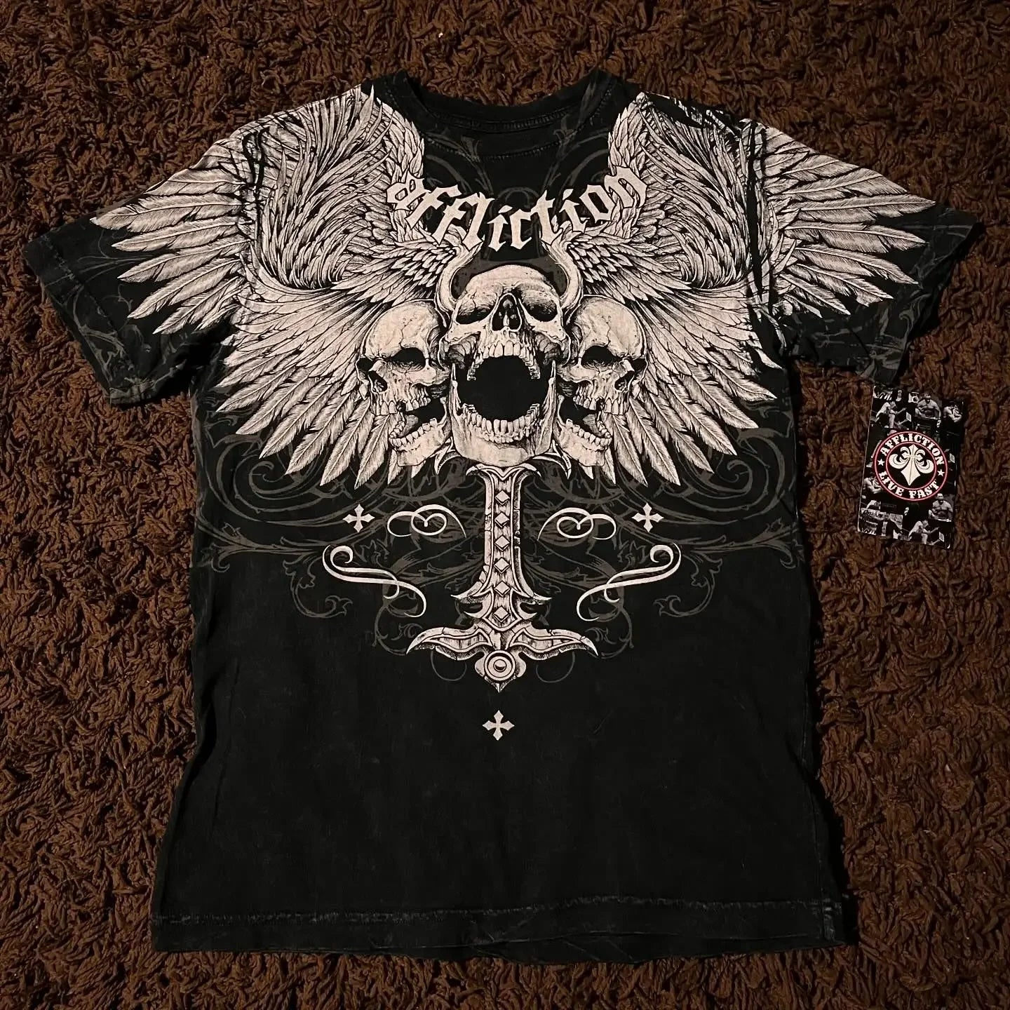 Skull Cross Print Graphic T-shirt Main image