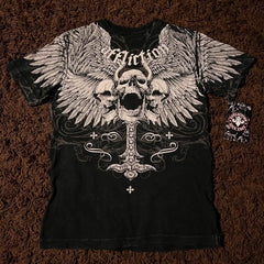 Skull Cross Print Graphic T-shirt