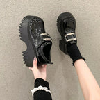 Waterproof Leather High Platform Sneaker