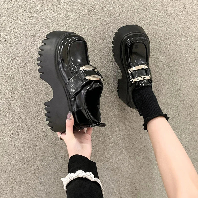 Waterproof Leather High Platform Sneaker