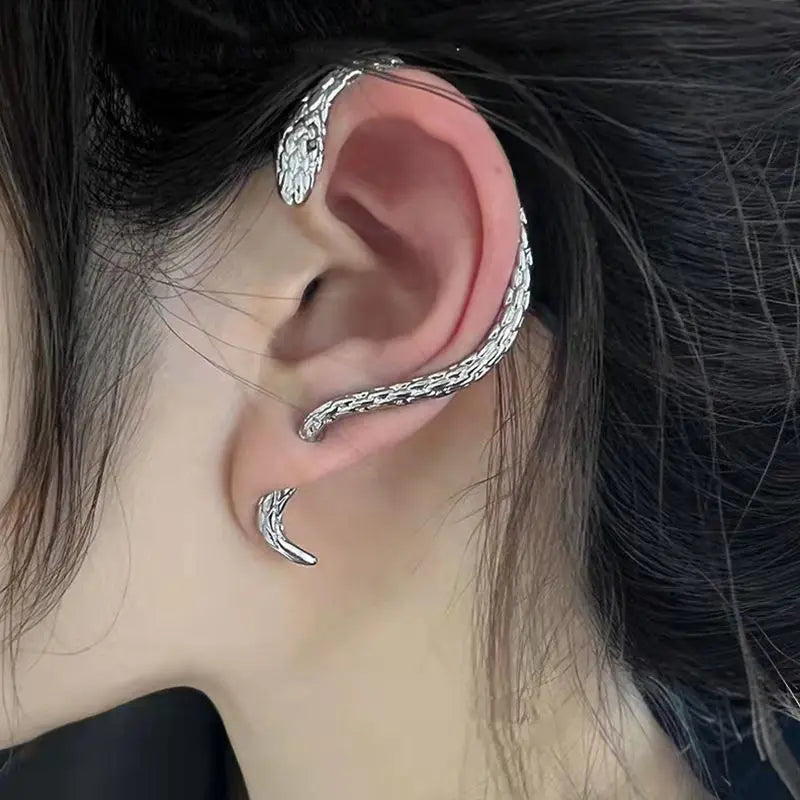 Snake Punk Clip Earring Without Piercing Main image