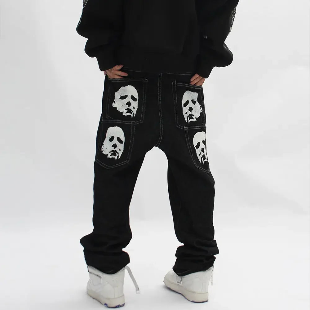 Bat Print Gothic Streetwear Pant Main image