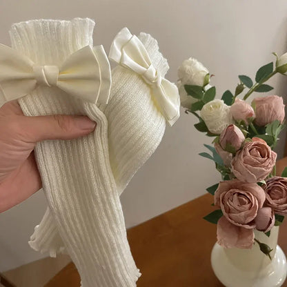 Gothic Knitted Bow Tie Glove