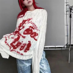 Gothic Grunge Hole Design Hoodie