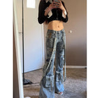 Blue Gothic High Waisted Pant
