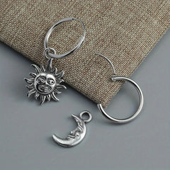 Sun Moon Celestial Gothic Hoop Earring